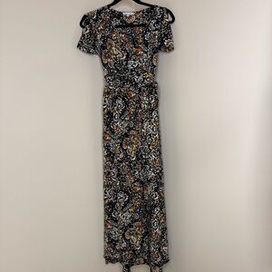 Patrons of Peace Colorful Floral Butterfly Wrap Dress | Spring Summer Boho Midi